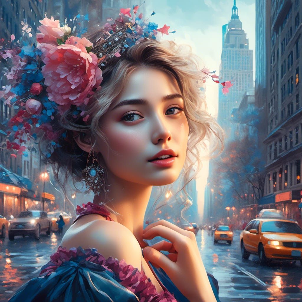 Elegant Lady in Manhattan