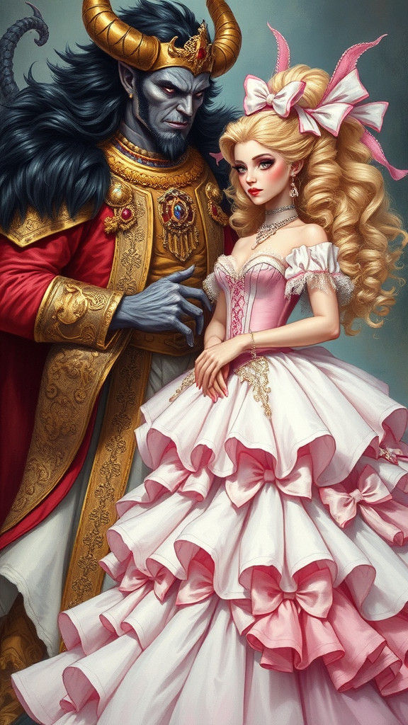 Demon King Buttons Corset of Princess Bride