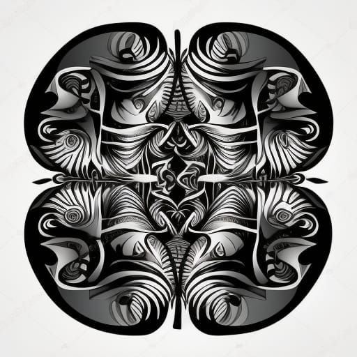 Abstract Vector Portrait of Johnny Depp with 3D Shading