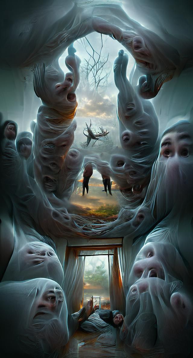 Eldritch Phantoms Reach Out: A Dark Fantasy Concept