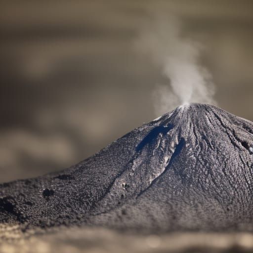 Volcano in Natural Lighting, Sharp Focus