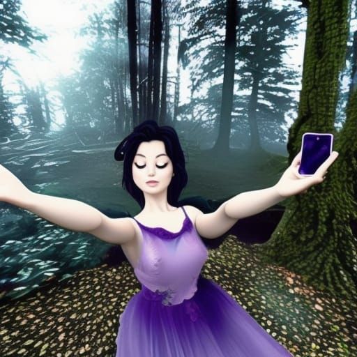 Horror Fairy Selfie in Violet
