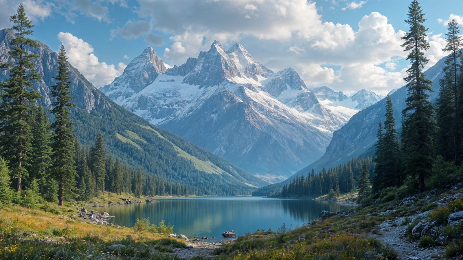 Beautiful AI-Generated Mountain Landscape