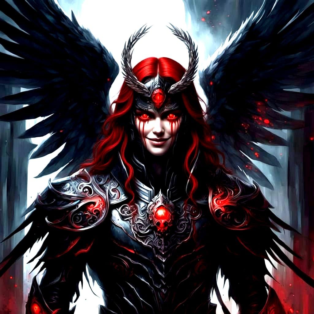 Sinister Angel with Dark Intentions