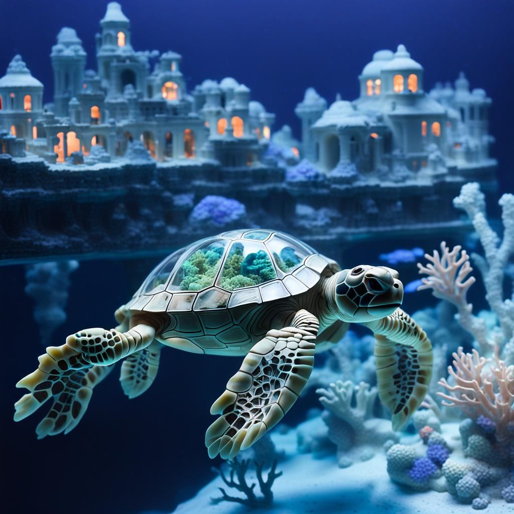 Crystal Turtle Shell City: Nature Meets Urban Life