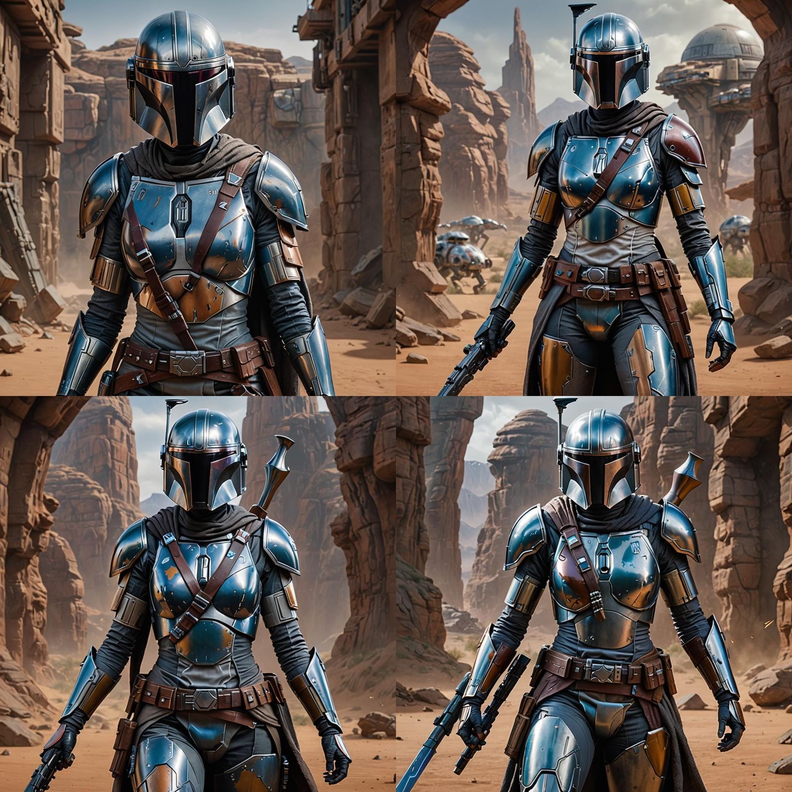 Bo Katan: Fierce Mandalorian Warrior in Hyperrealistic HD