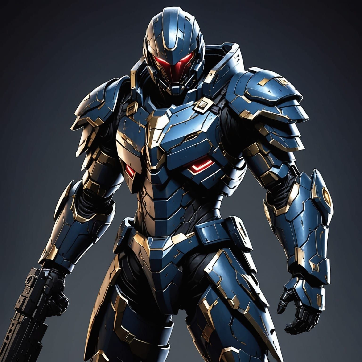 Anime Soldier Boy with Shredded Armor