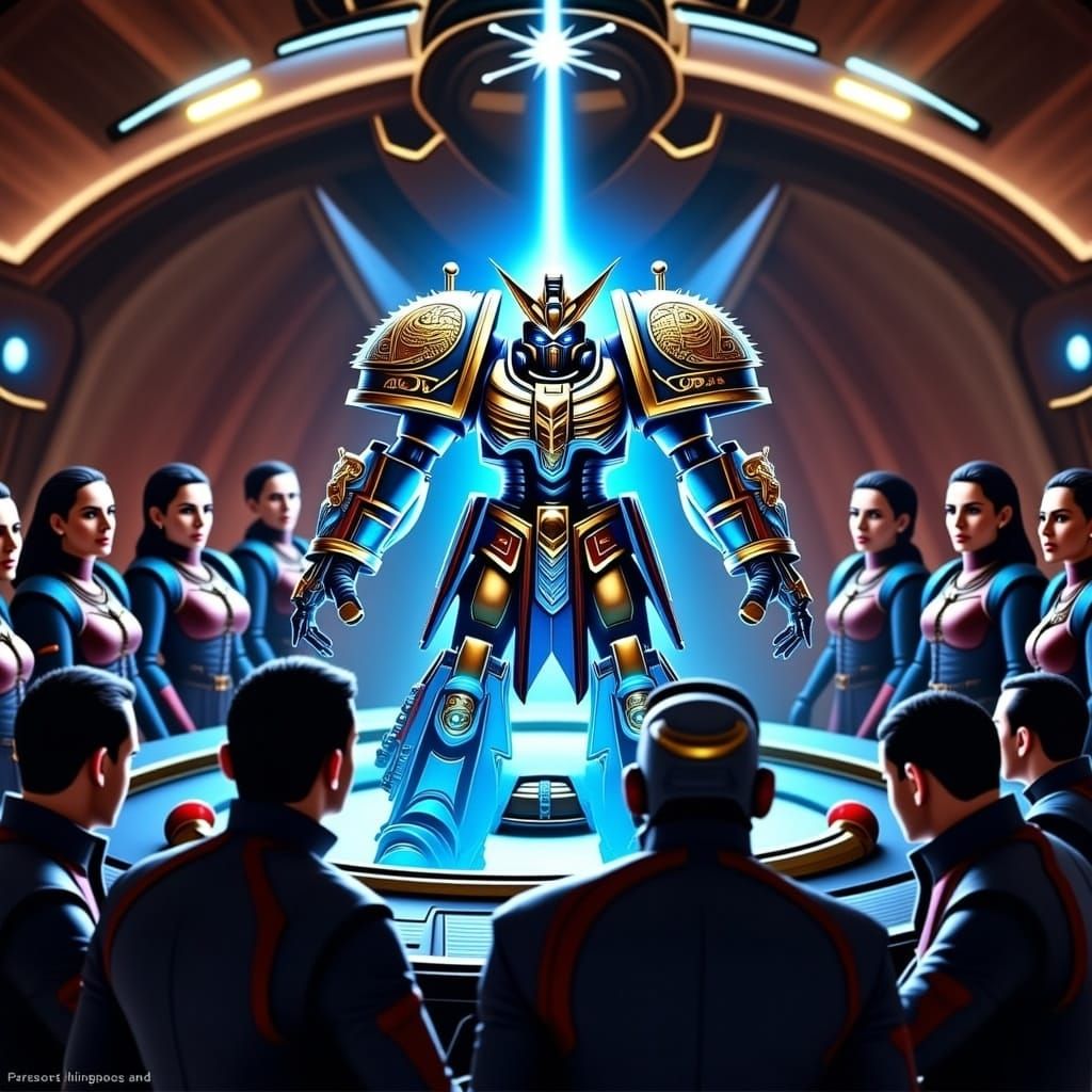 Gundam Meets Fantasy in Cyberpunk Style