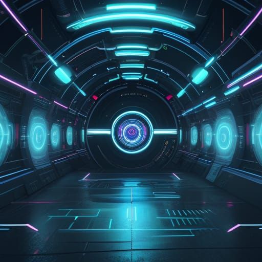 Futuristic Neural Network in Neon-Lit Cyberpunk City