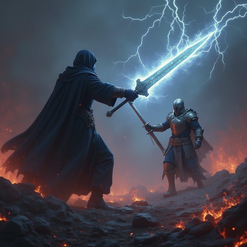 Epic Clash of Light and Dark Magic