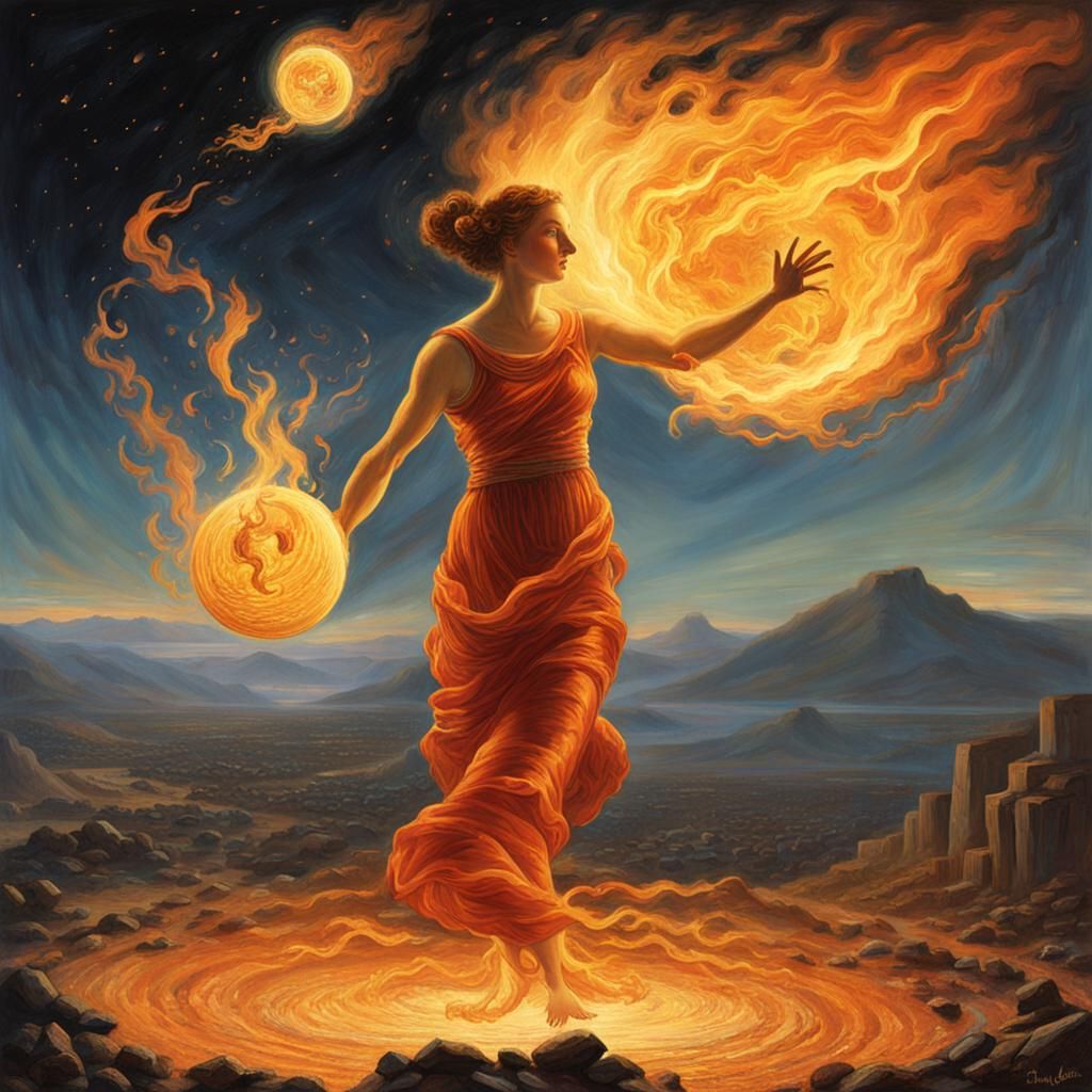 Venusian Woman Tossing Flames