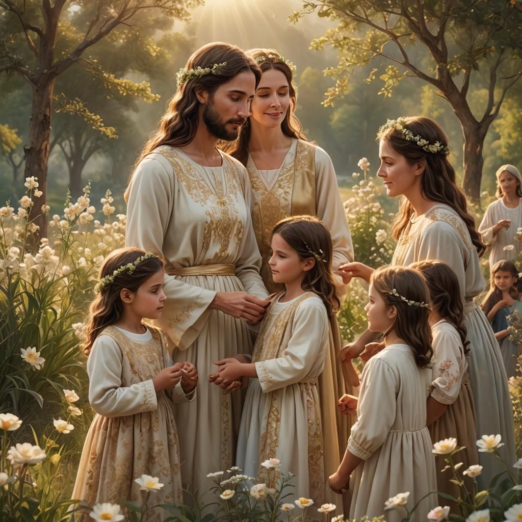 Mothers and Daughters Gather with Christ: Digital Art