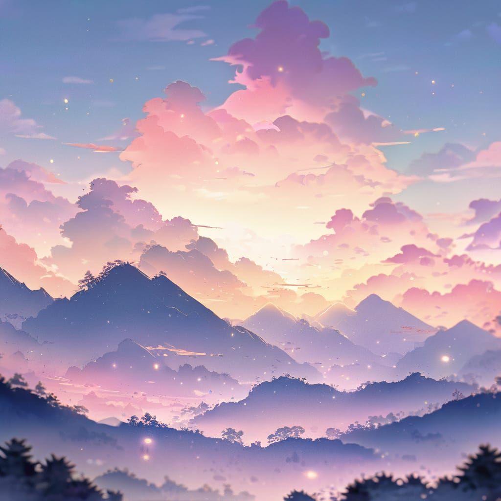 Dreamy Anime Girl in Traditional Japanese Outfit