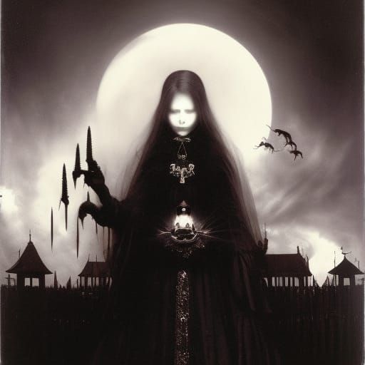 Malevolent Spirit Rising, Vintage Daguerreotype Style