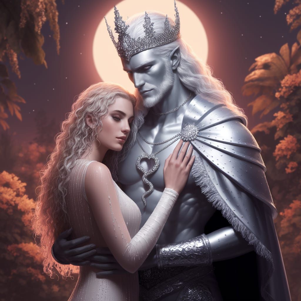 Majestic Silver King in Moonlit Sanctuary