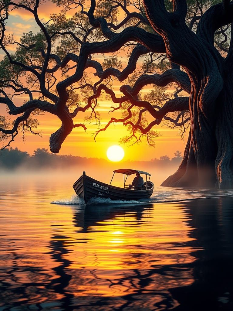 Whispers of Sunset on the Orinoco River