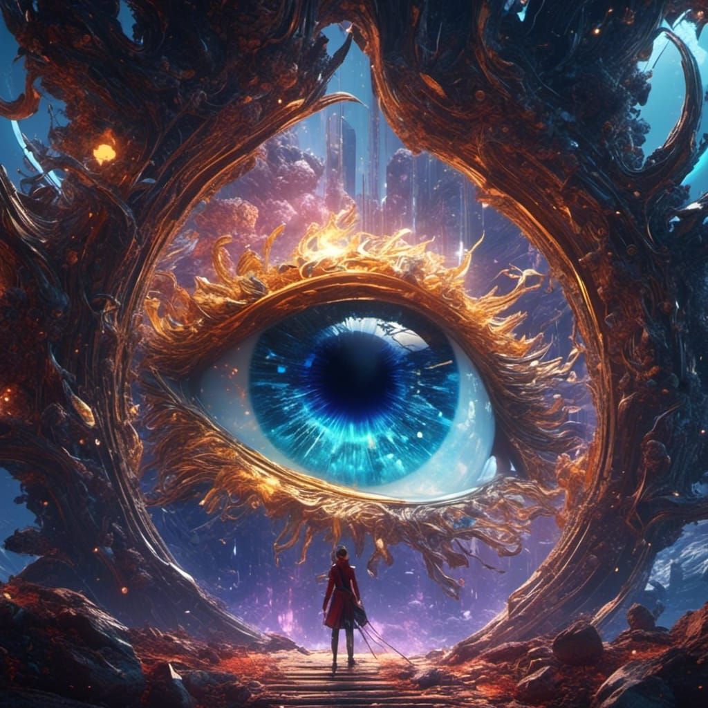 Protective Evil Eye Shines with Vibrant Colors and Intricate...