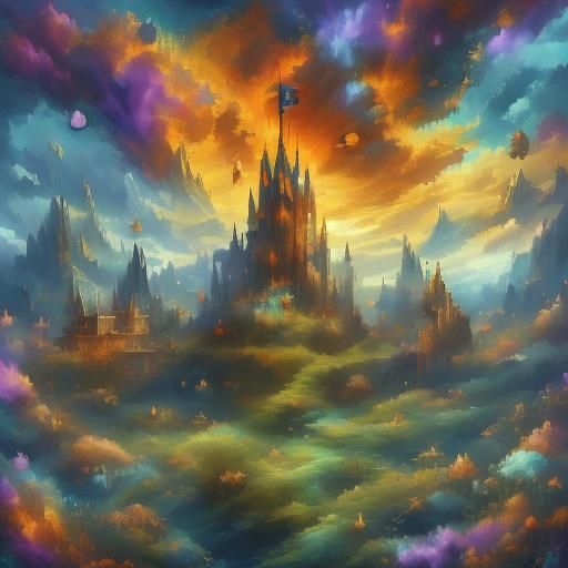 Glass Apple Castle: Detailed Fantasy Concept Art