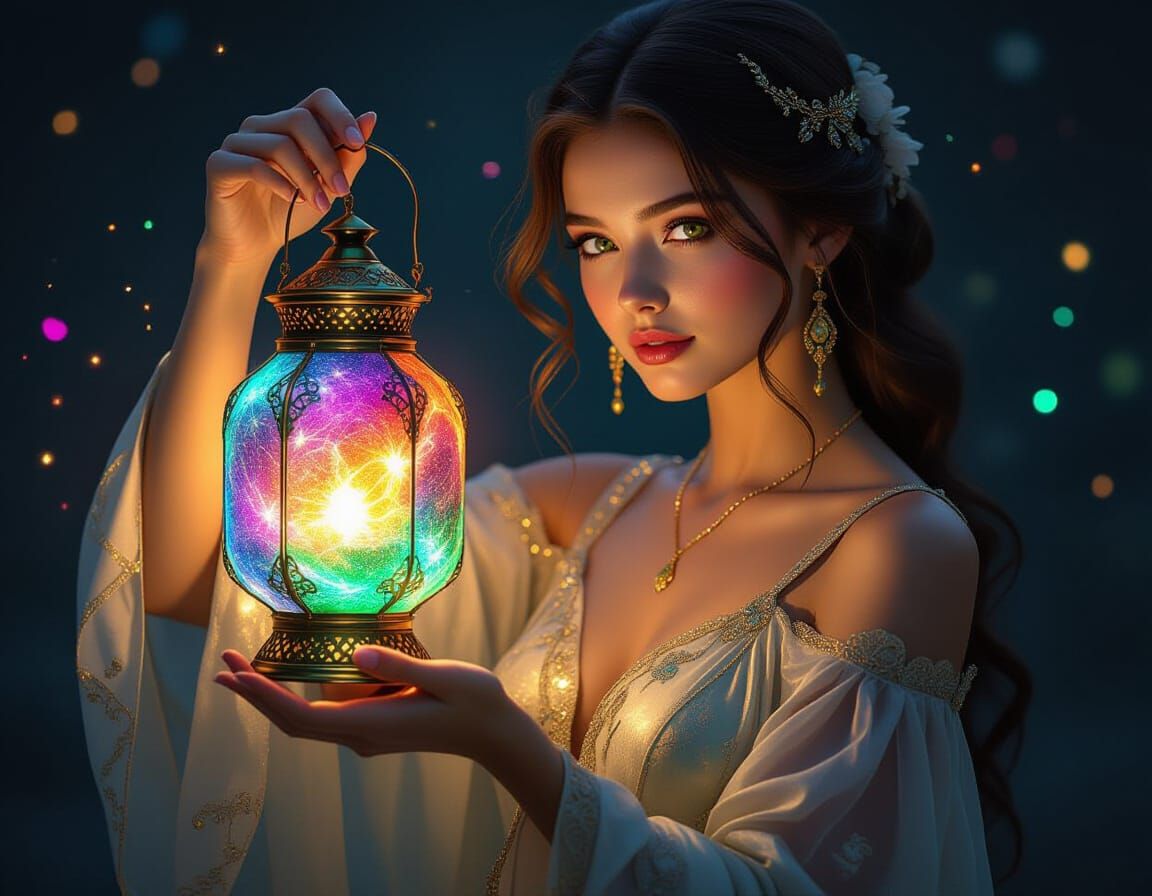 Galactic Lantern: Fantasy Realism Art