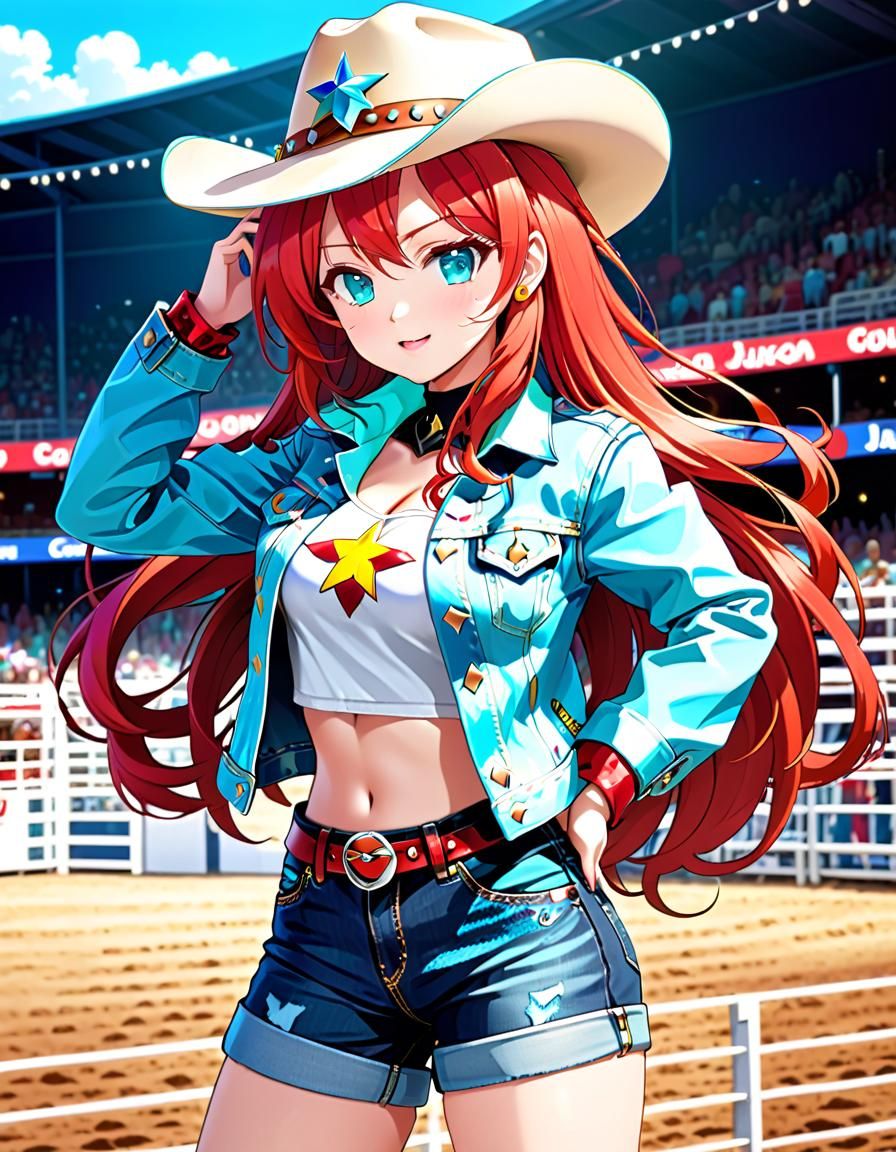 Anime Cowgirl Manga Illustration in Takeuchi Style