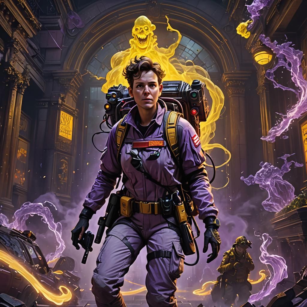 Ghostbuster in Dark Fantasy Style, 8k