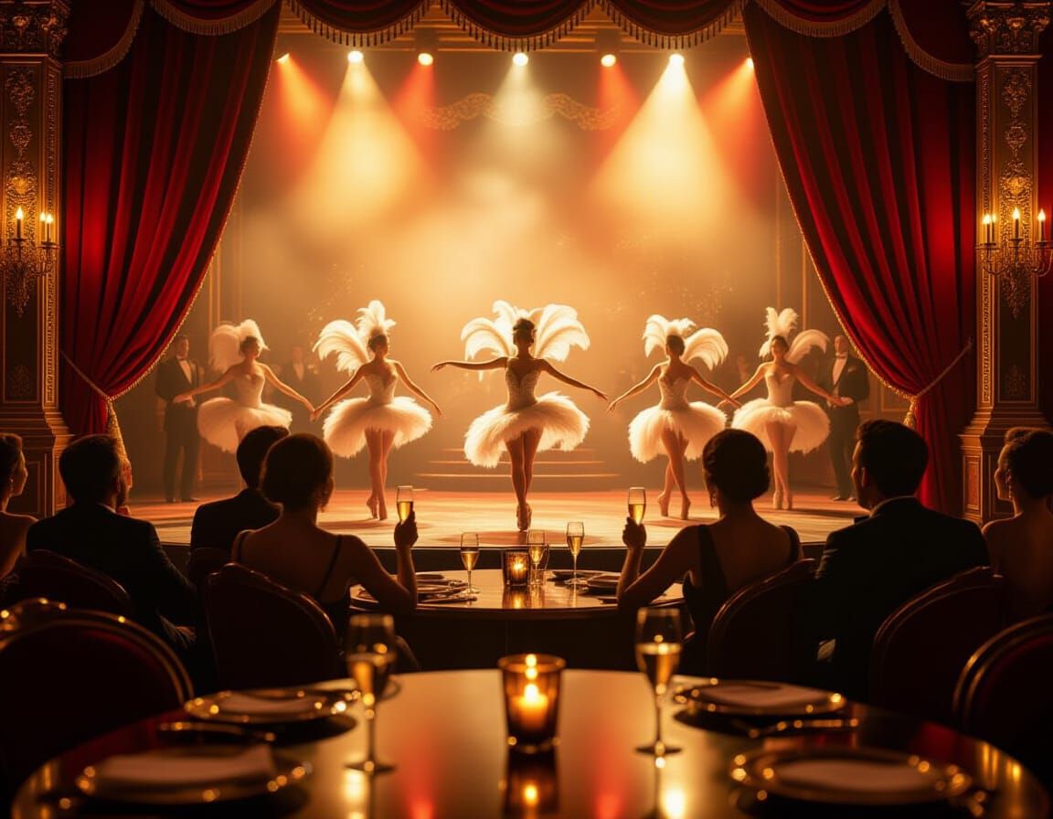 Moulin Rouge Show: Glamour, Champagne, and Dancers