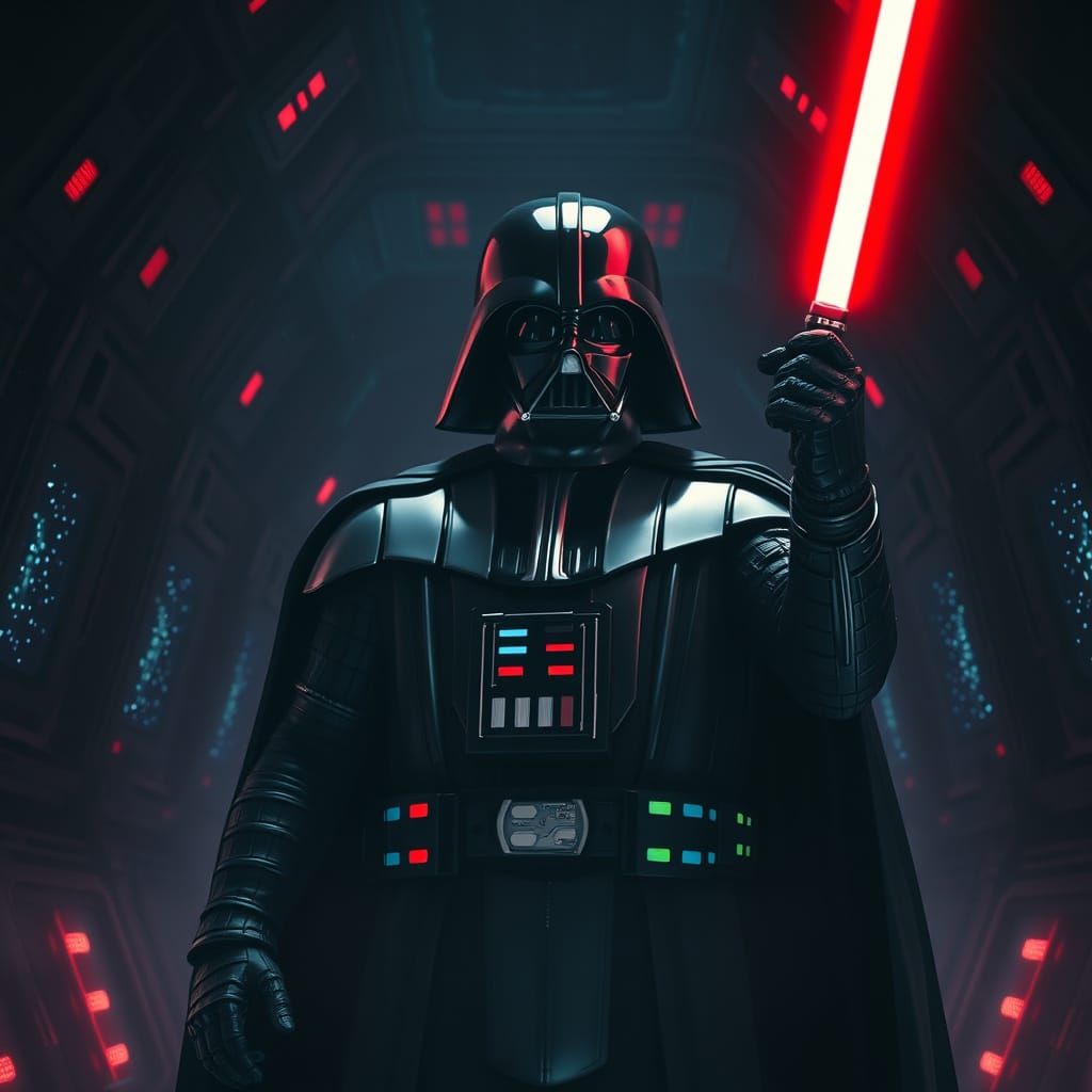 Darth Vader in Dark, Gritty, Sci-Fi Armor