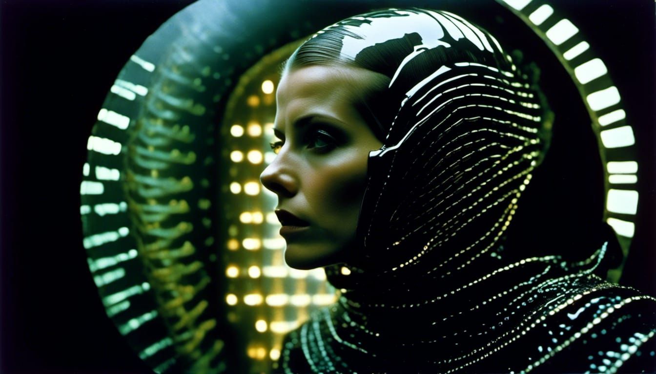 Atmospheric Alien Invasion in Classic Horror Film Style