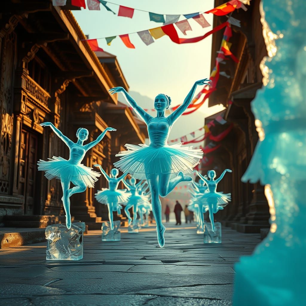 Ballet Dancers in Kathmandu Ice Sculptures