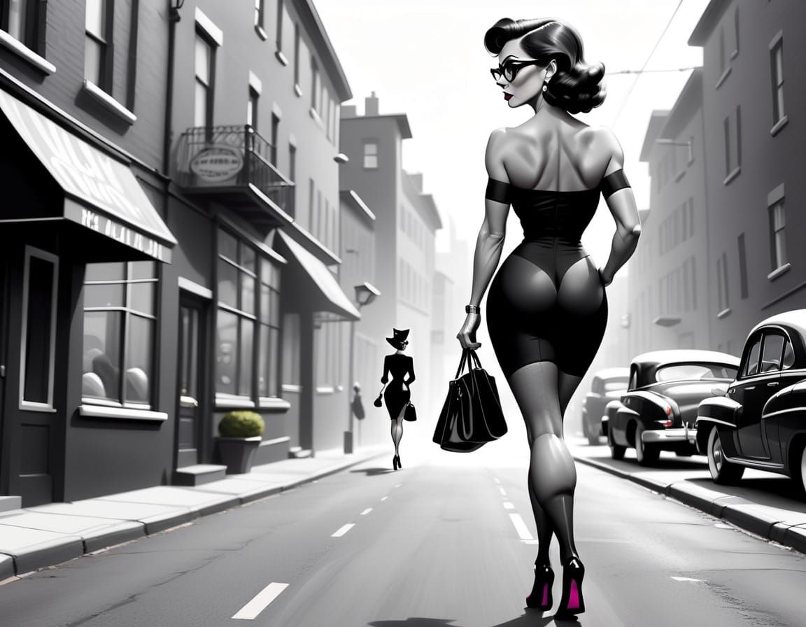 Cartoon lady