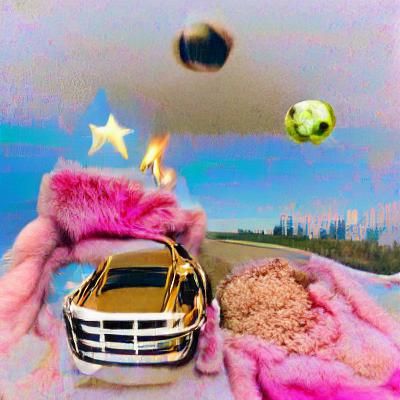 Surreal Pop Art Depiction of Money and Consumerism