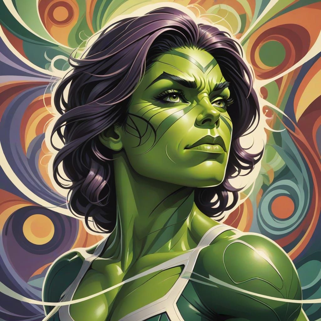 She Hulk as Abstract Vector Fractal