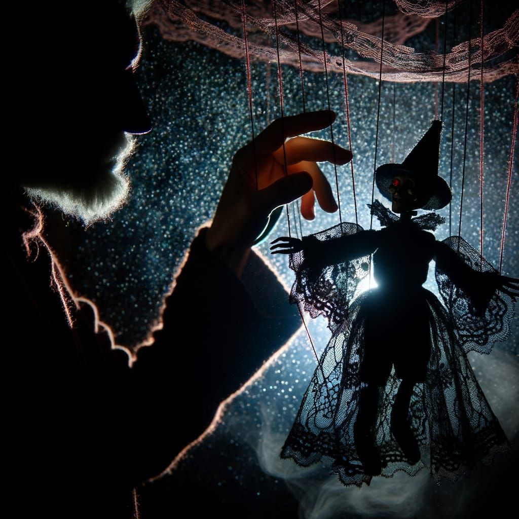 Darkness Commands a Tattered Marionette in Red Markings