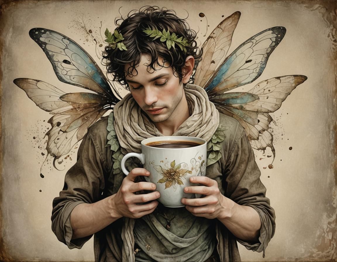 The coffee faery (after Catrin Welz Stein)