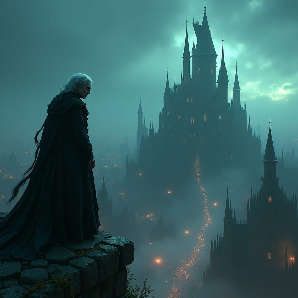 Menacing Grandmother Oversees Gothic Metropolis