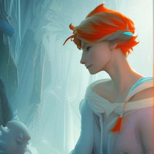 Elsa and Jack Frost Concept Art