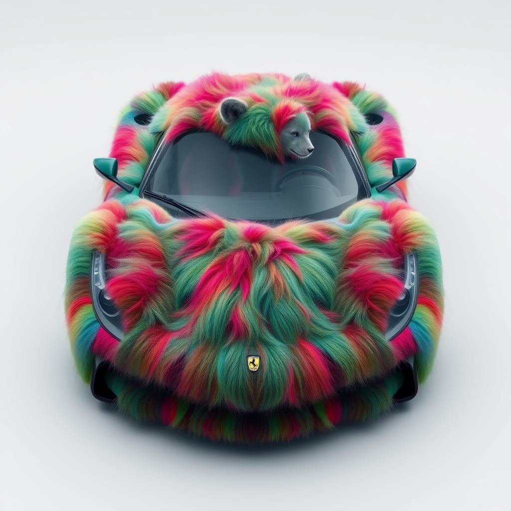 Furry Ferrari: A Wild Automotive Fantasy