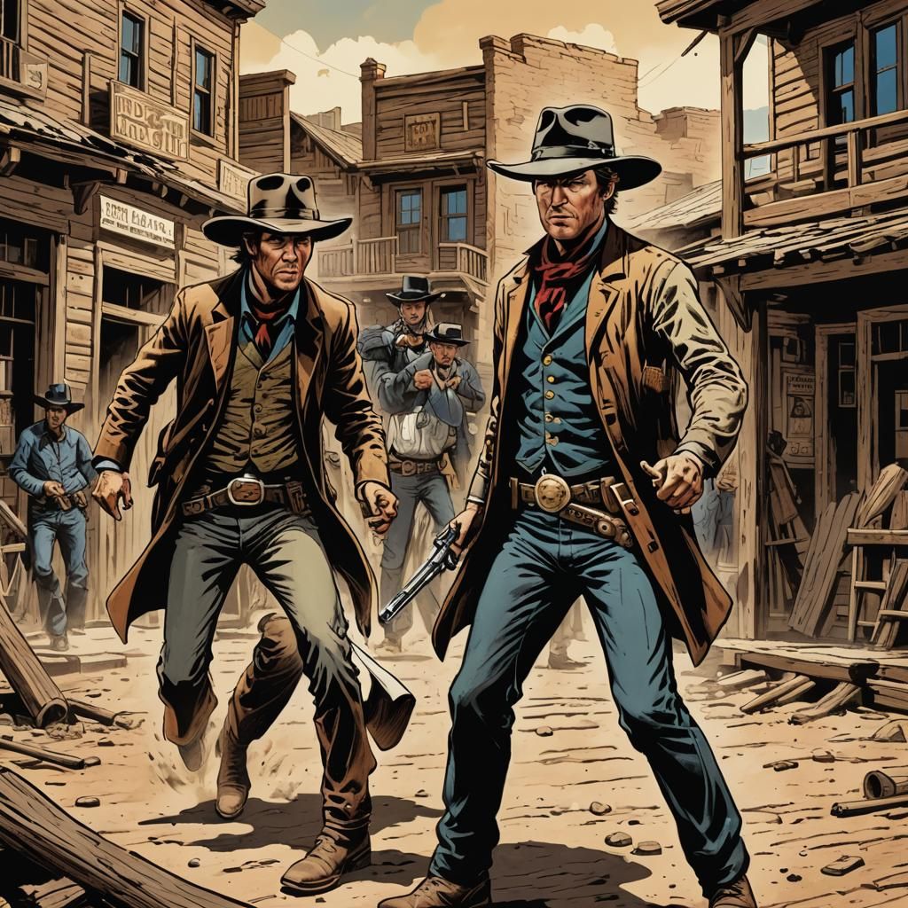 Bat Masterson and Billy the Kid Gunfight