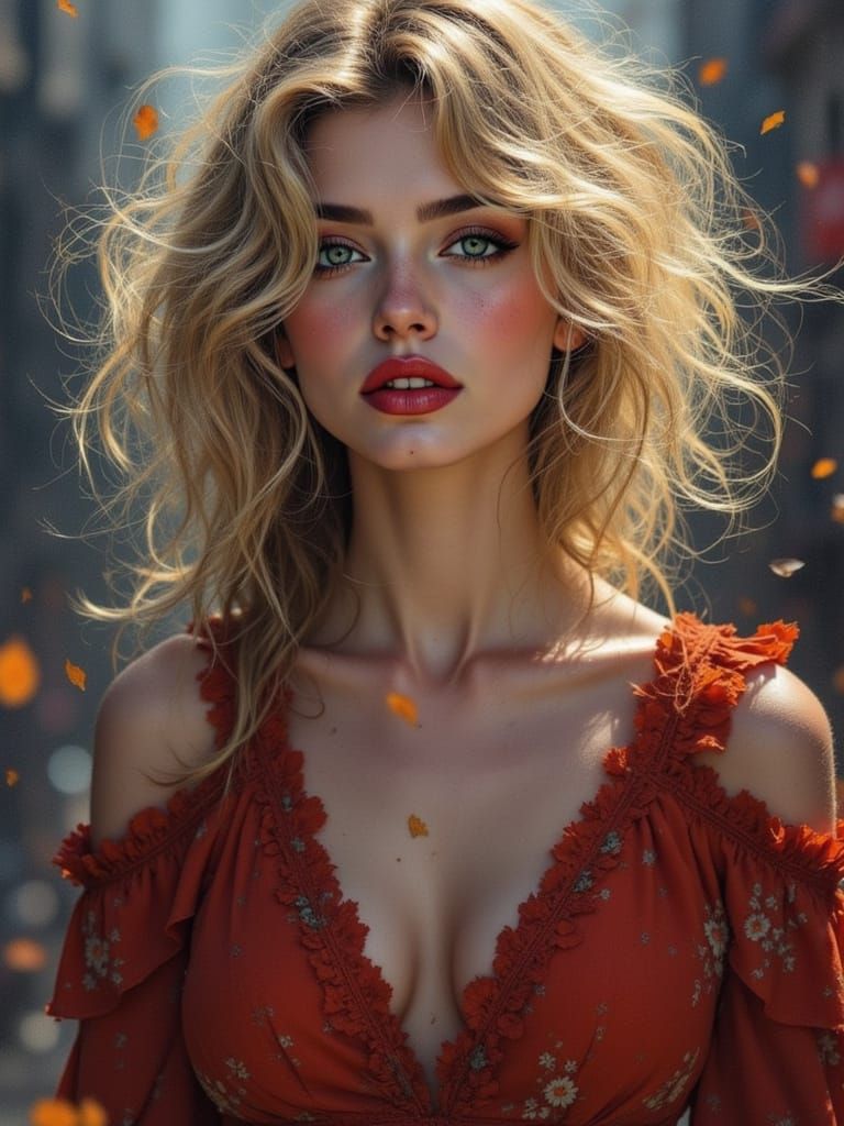 Portrait of a Woman in Golden Hour Light