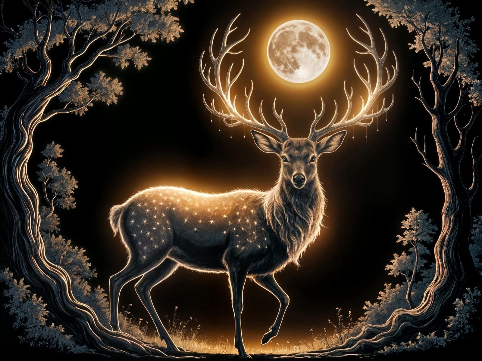 Mystical Deer - The Spiritual Moon Messenger🦌🌕✨
