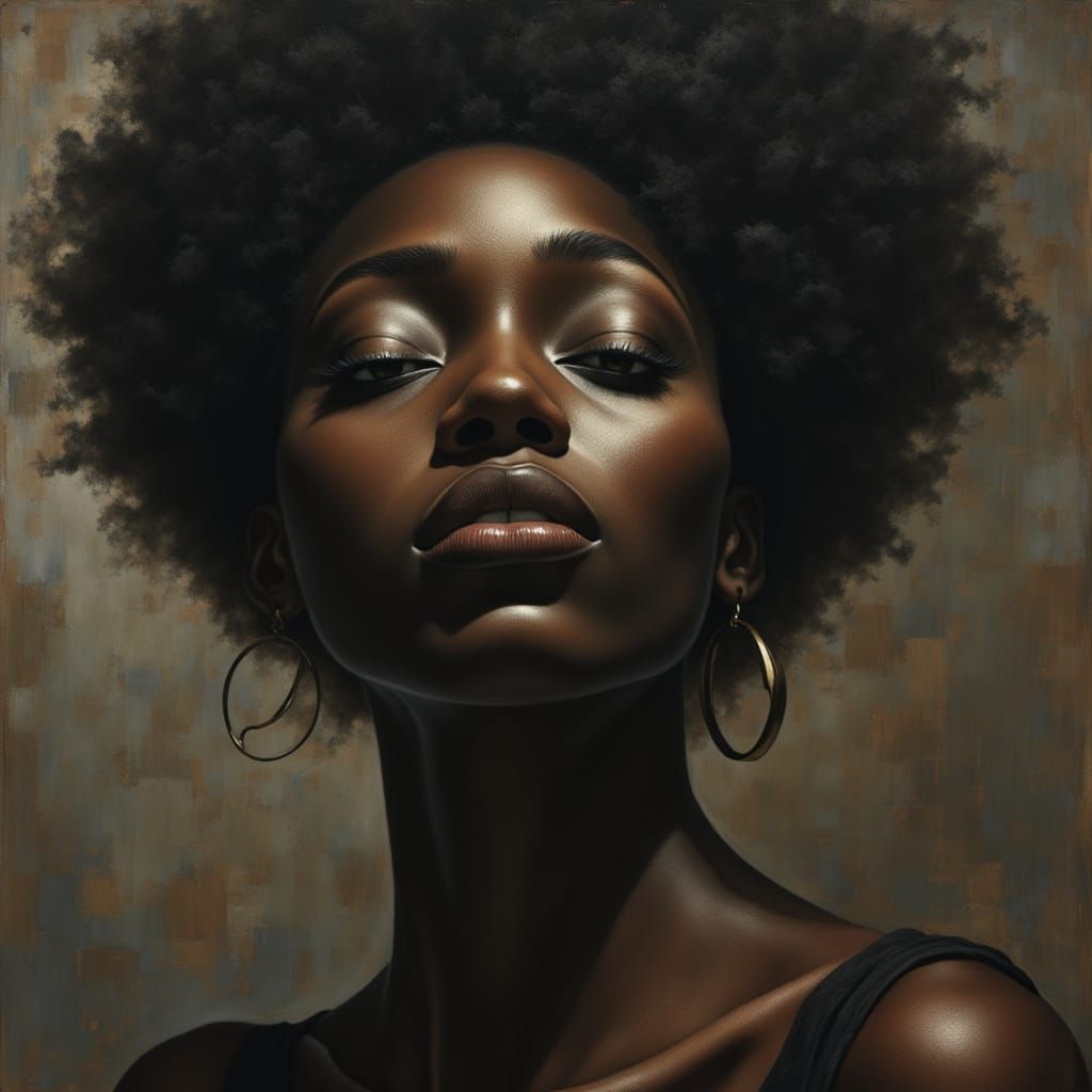 Hauntingly Beautiful Portrait of a Melancholic Black Woman