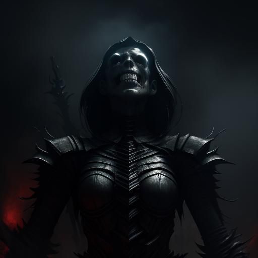 Mother of Mayhem in Gothic Cathedral, 3D Render