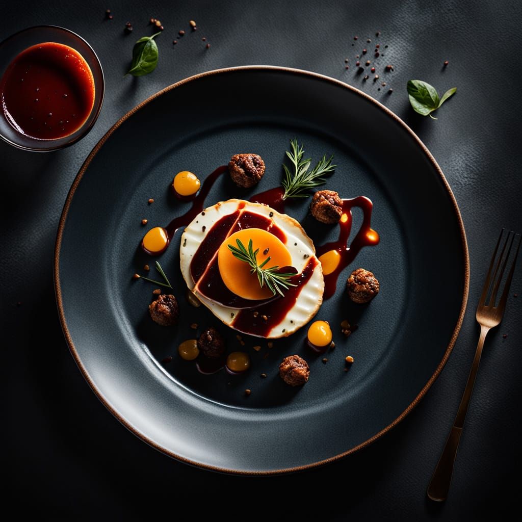 Cinematic Food Photography of Gourmet Dish