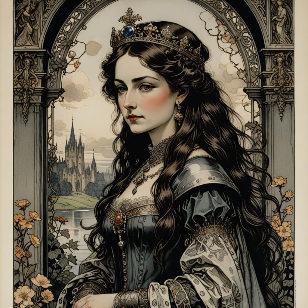 Queen in Lithograph Style