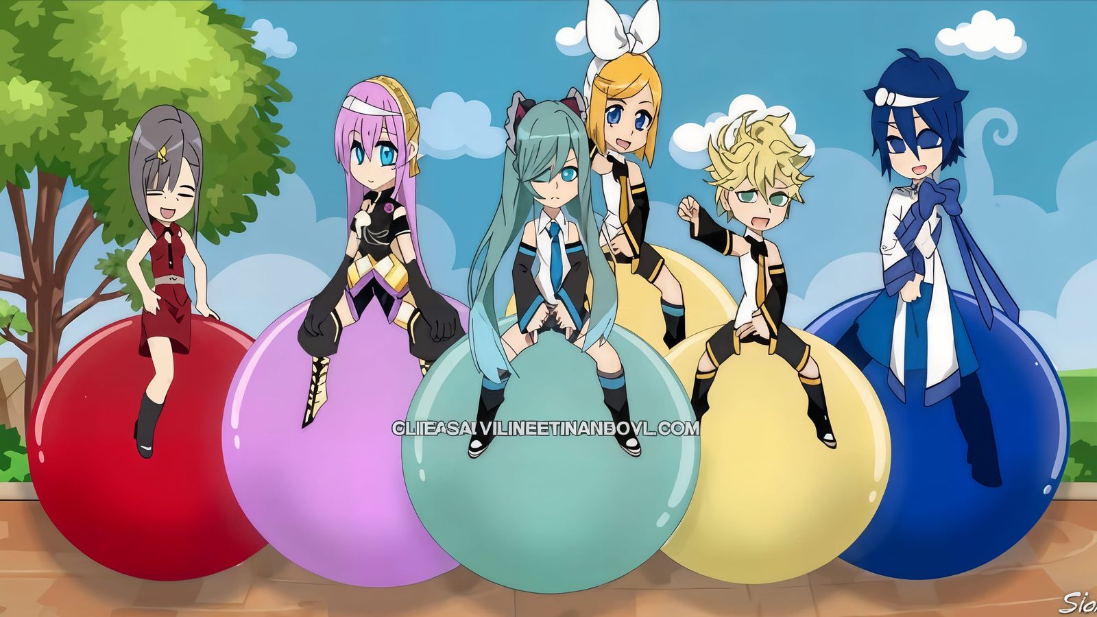 Vocaloids on Hoppers: AI Generated Image