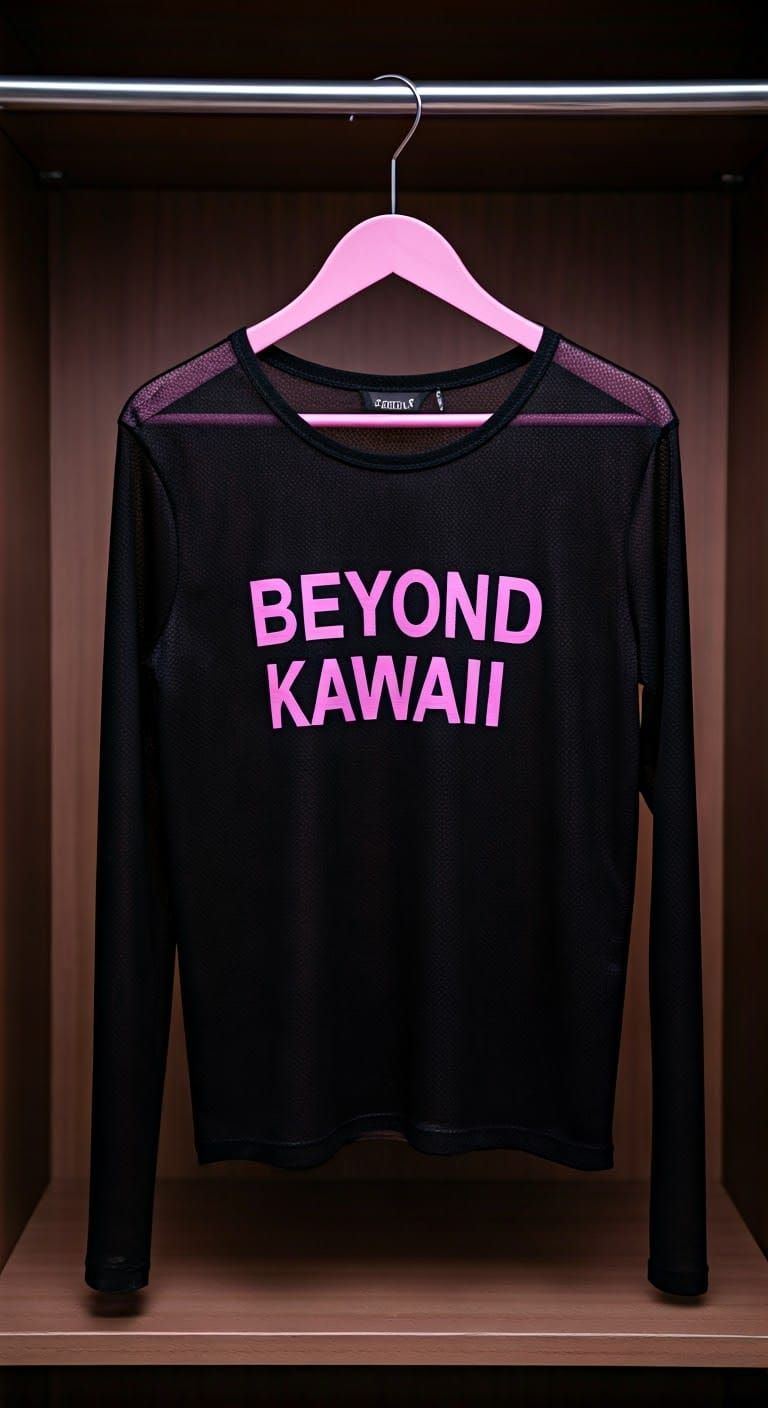 Neon Kawaii Top in Modern Wardrobe