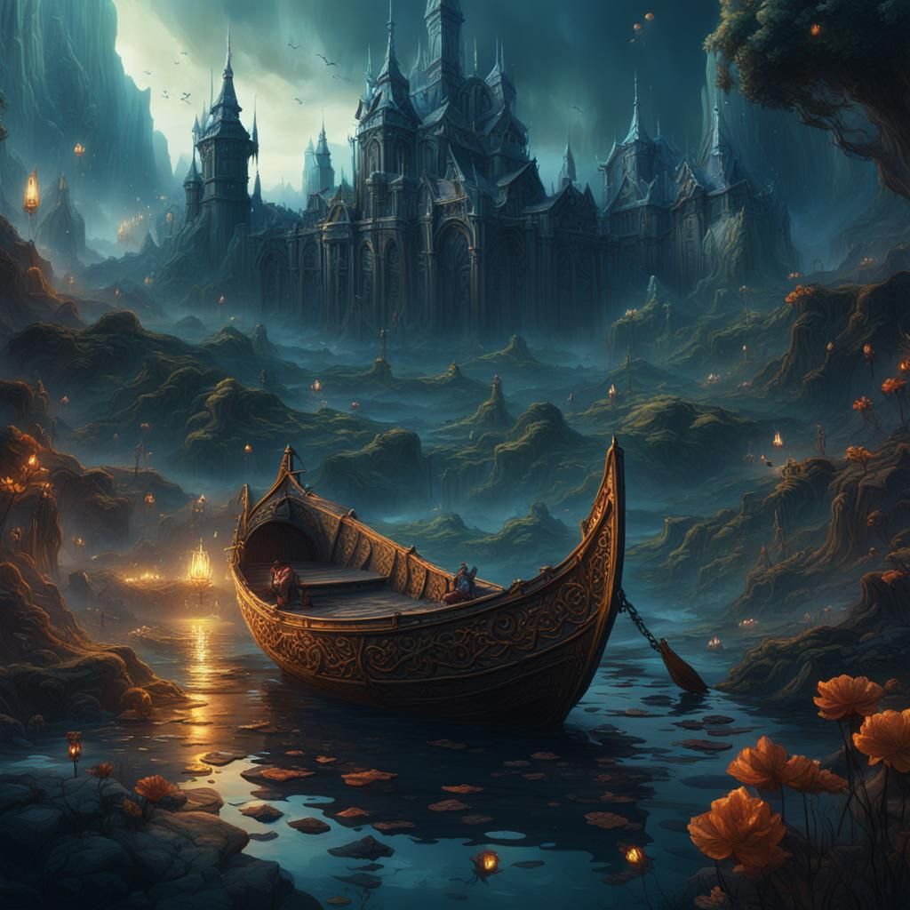 Fantastical Matte Painting of a Lake of Tears