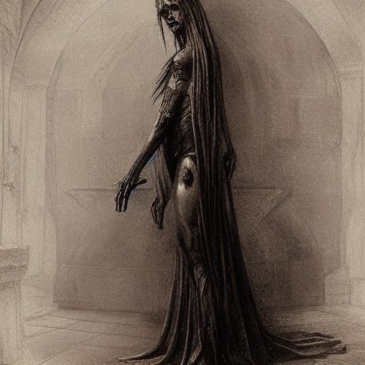 Elizabeth Bathory in Surreal Horror Style