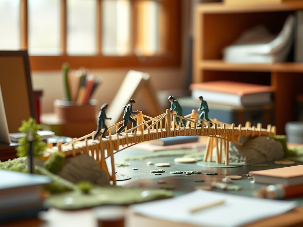 Mini toothpick bridge