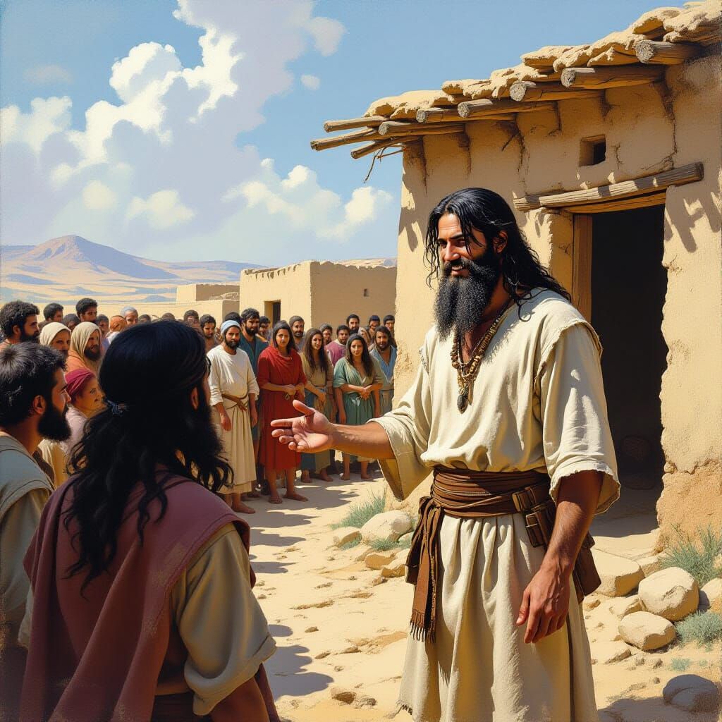 Biblical Judge Settles Dispute in Ancient Village